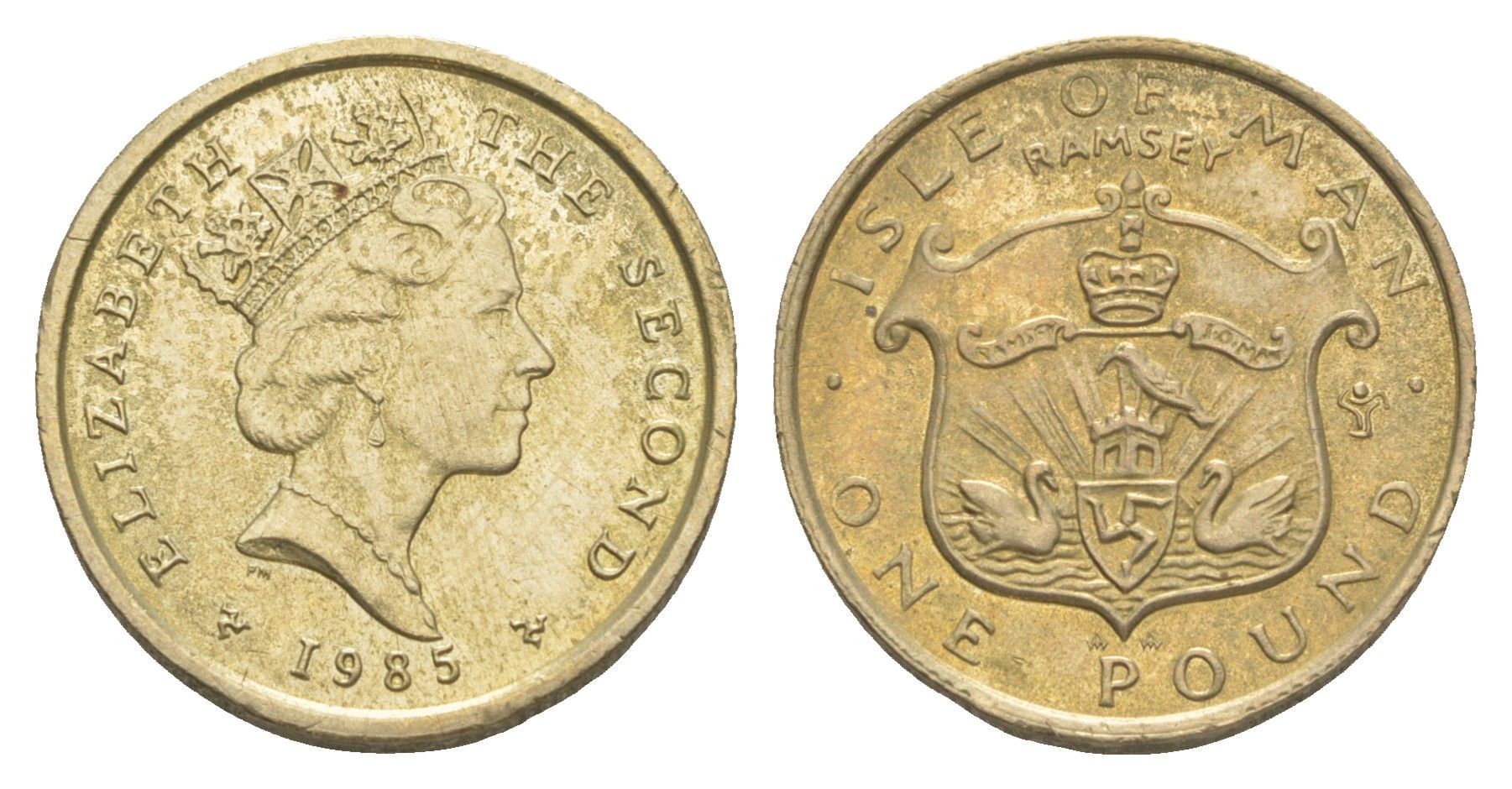 Остров Мэн 1 фунт 1985 KM 151 никель латунь UNC 1527-413