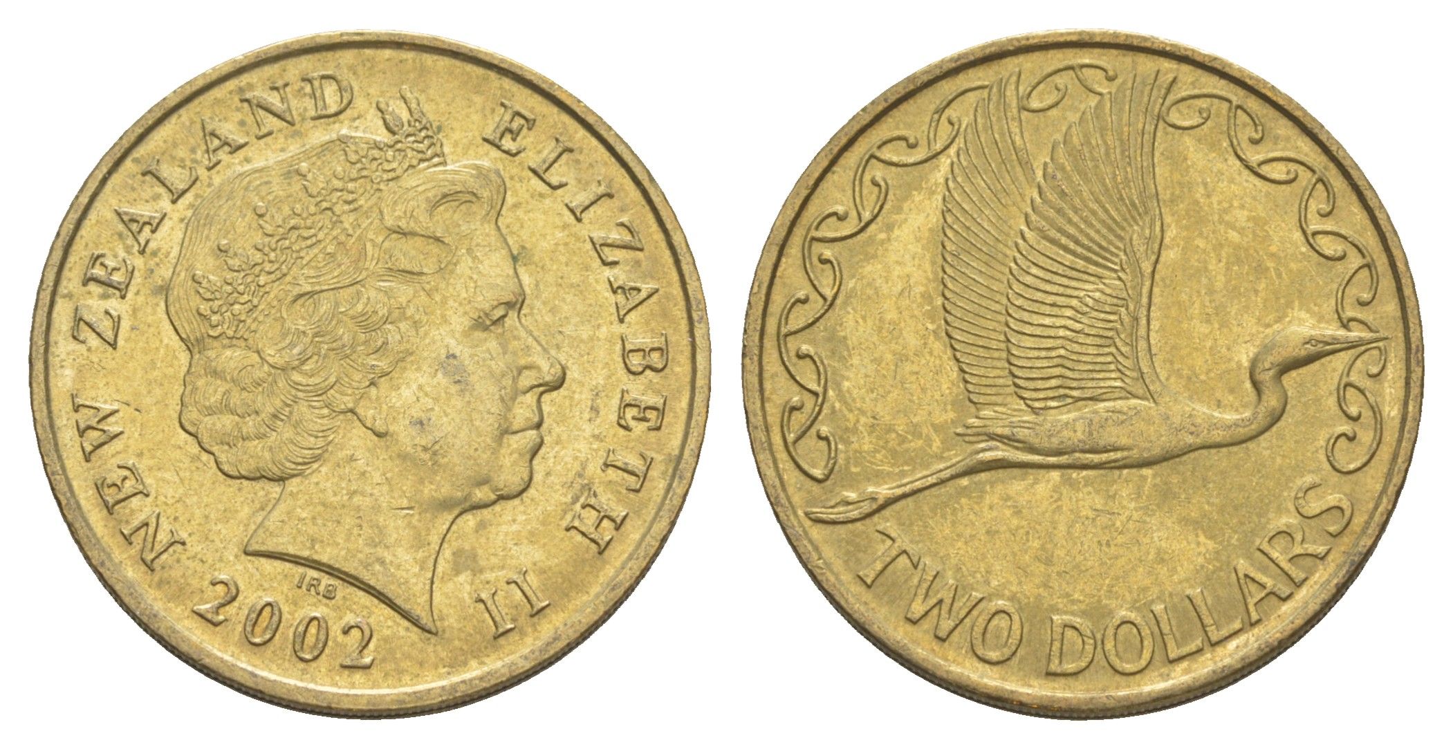 Новая Зеландия 2 доллара 2002 KM 121 алюминиевая бронза 4652-311