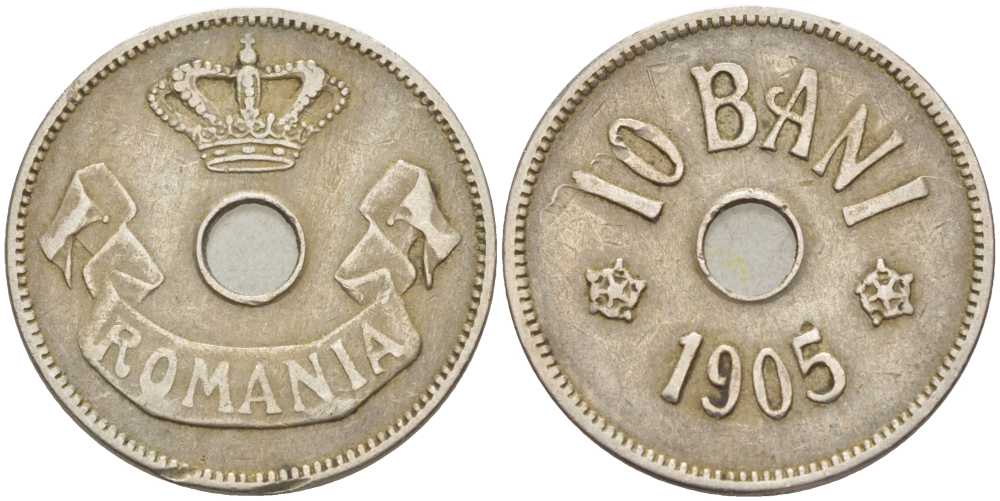 Румыния 10 бани 1905 Кароль I (1881-1914) KM 32 медно-никель 98-855