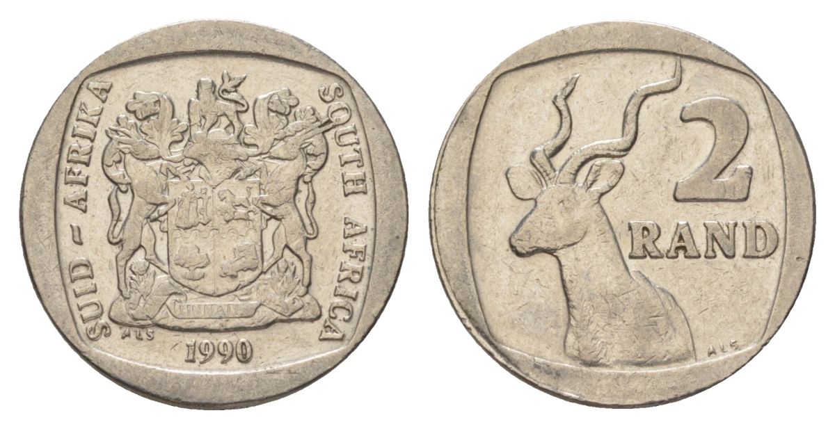 ЮАР 2 ранда 1990 KM 139 медь плакированная никелем 4626-1051