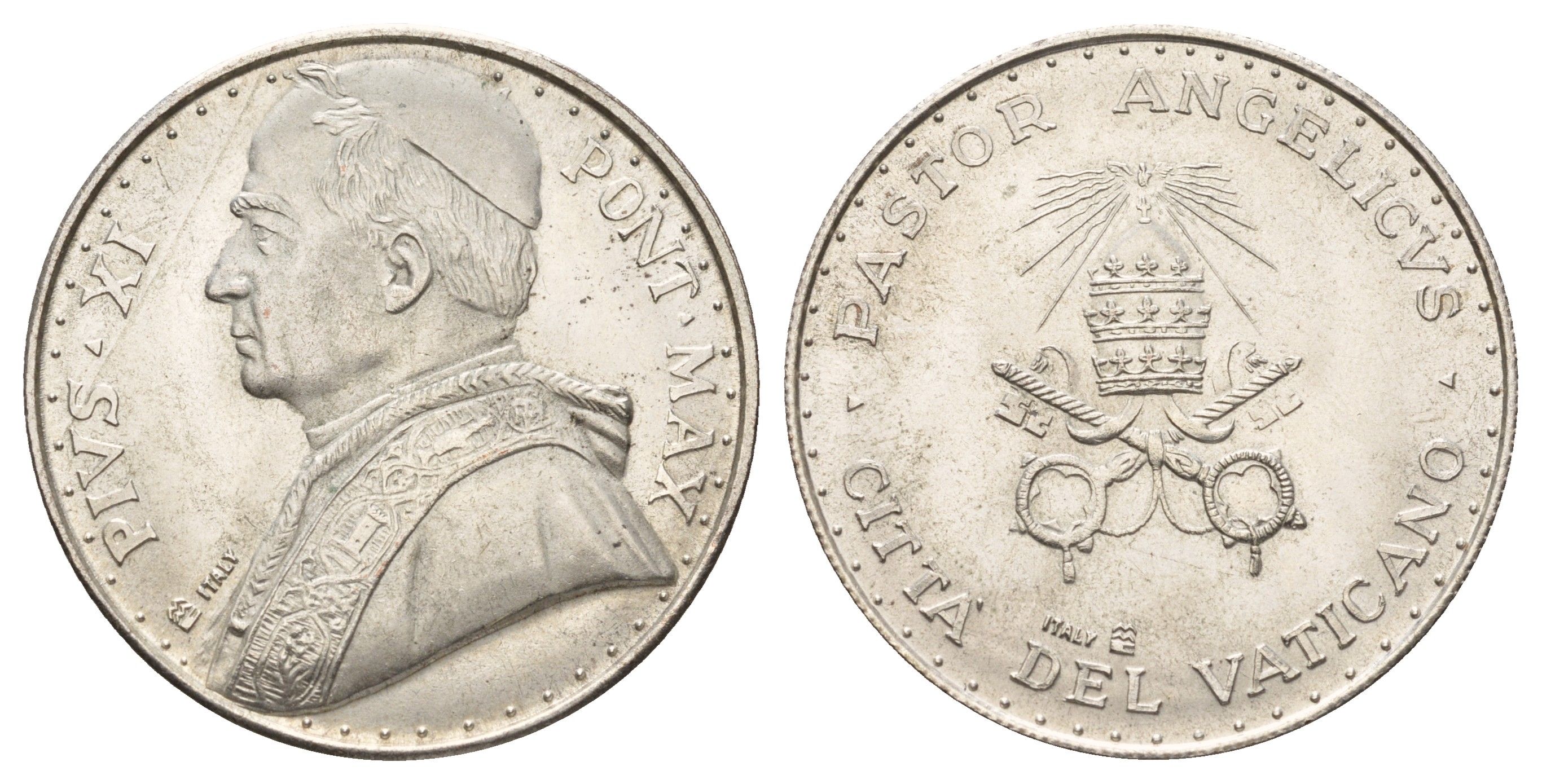 Ватикан медаль "Пий XI" ND (1975) диаметр 35 мм, вес 16 гр бронза плакированная серебро 4667-1115