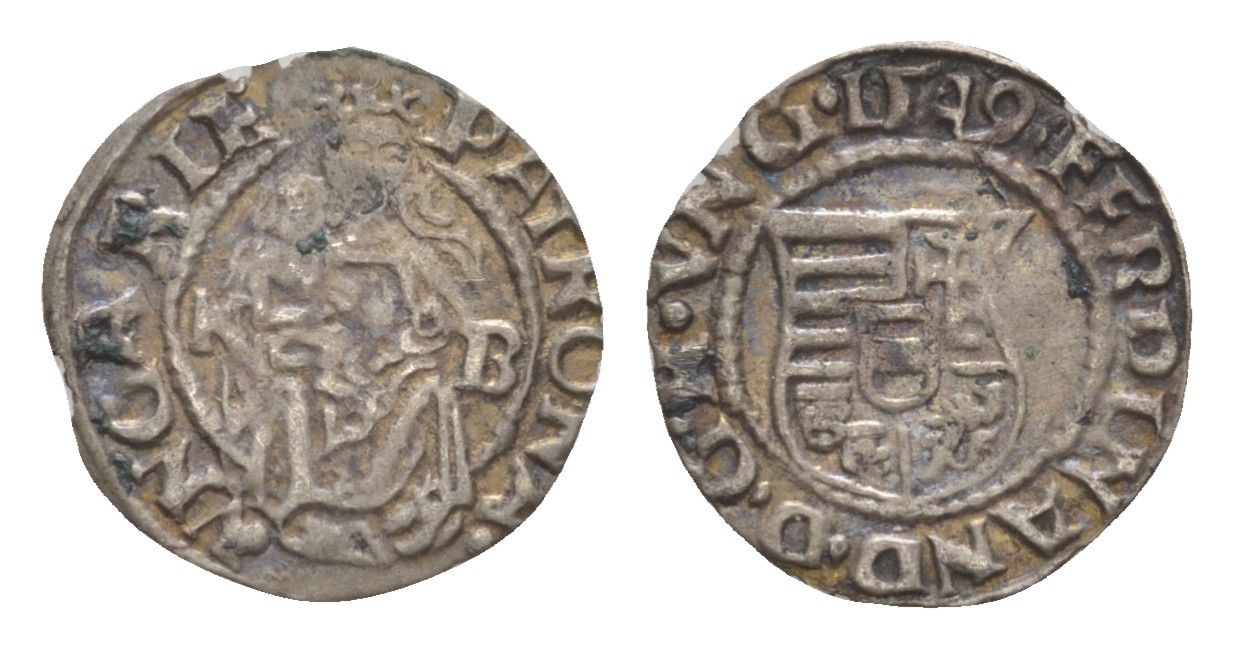 Венгрия 1 денар 1549 KB, Фердинанд I (1526-1564), мадонна с младенцем серебро EH 745a серебро 66-542