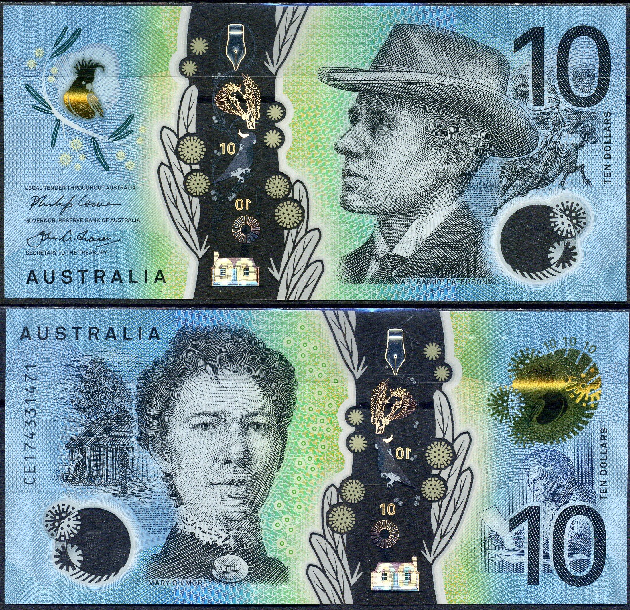 Австралия 10 долларов 2017 Эндрю Бартон Pick 63 пластик 7116-31-1-2