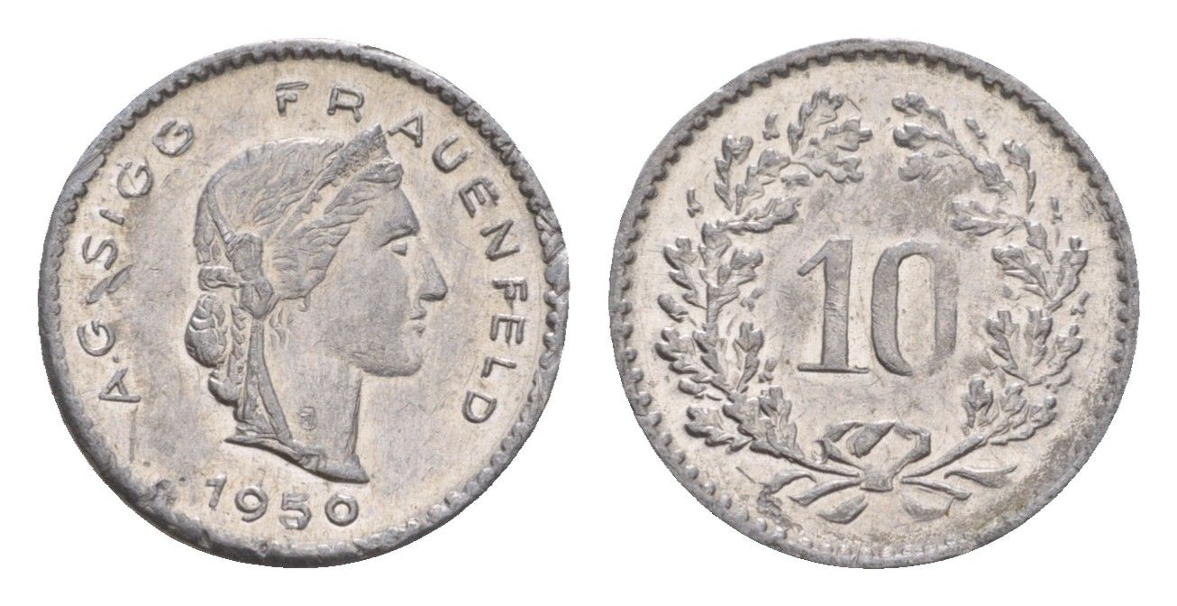 Франция игровой жетон в 10 франков 1950 диаметр 16 мм, вес 0,37 гр алюминий 4651-1226