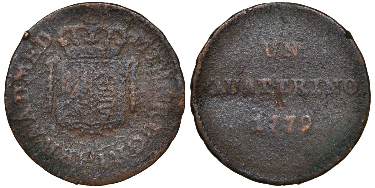 Италия, Милан, Ломбардия 1 кватрино 1779 Мария Терезия KM 182 медь 4164-618