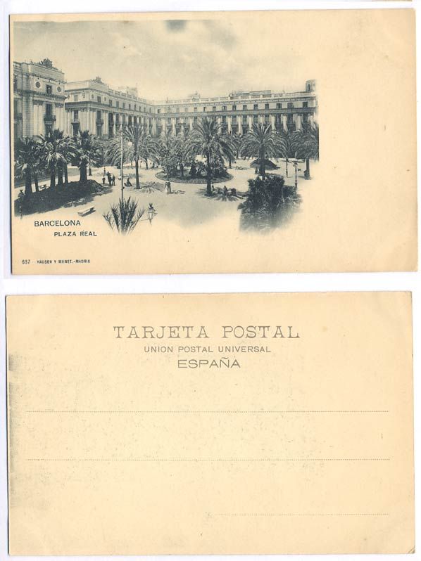 ИСПАНИЯ БАРСЕЛОНА ПЛОЩАДЬ REAL - до 1917 153-10-11