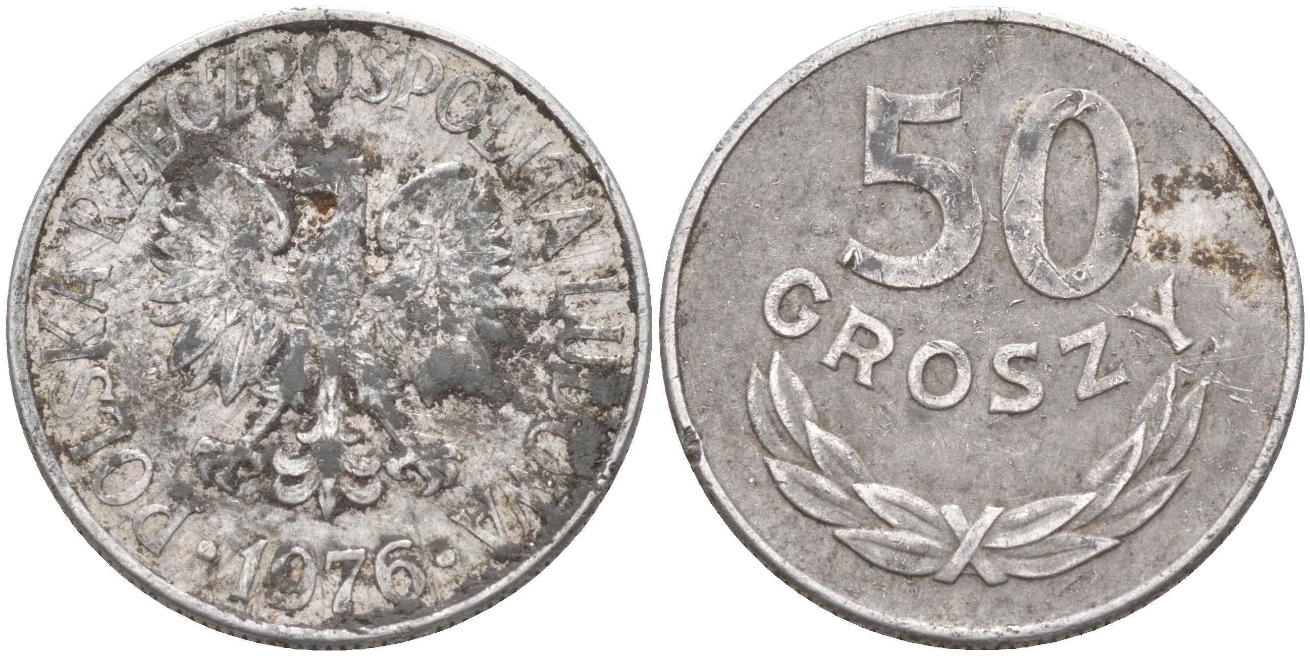 ПОЛЬША 50 ГРОШЕЙ 1976 MW KM 48.1 алюминий 106-516