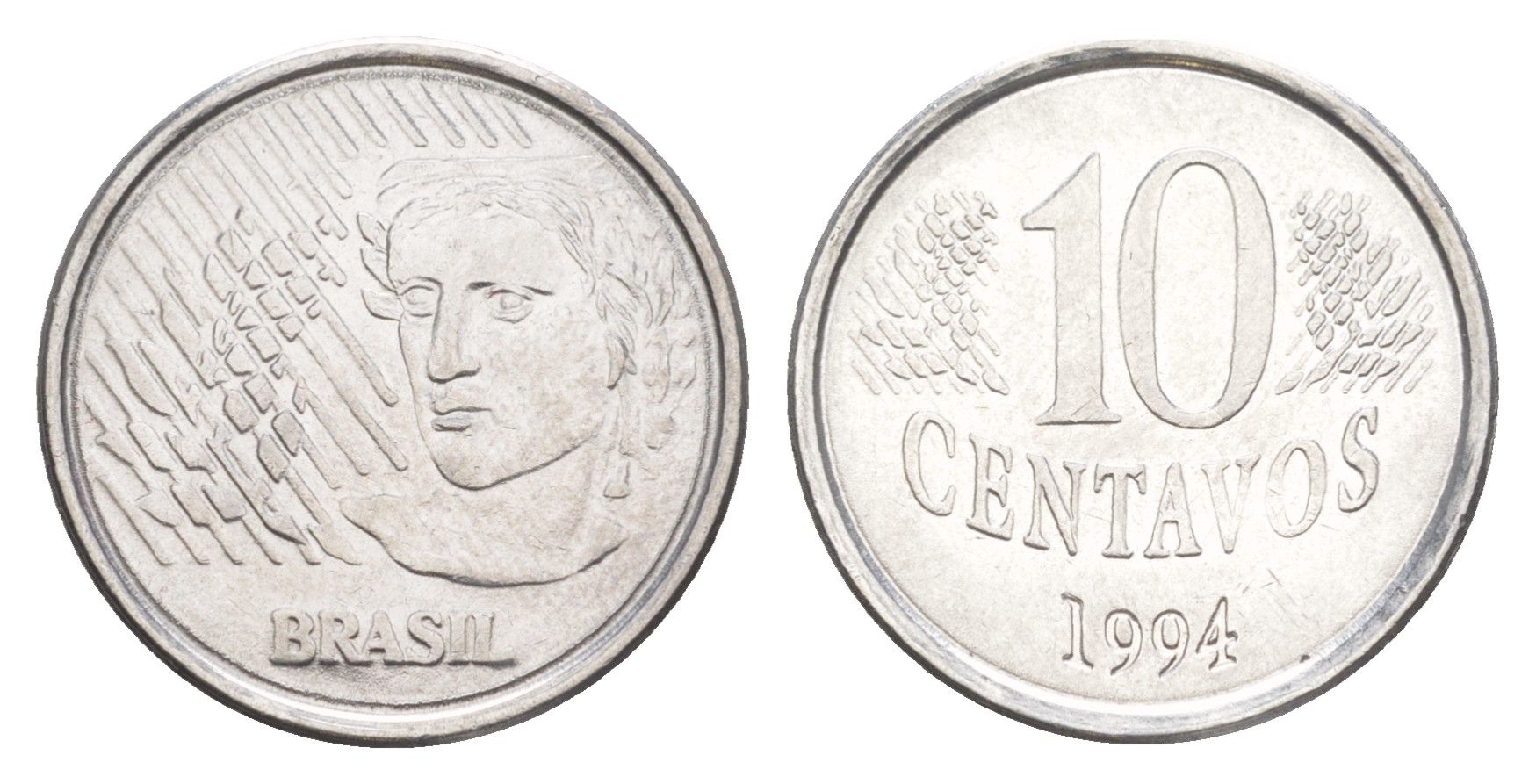 Бразилия 10 сентаво 1994 KM 633 нержавеющая сталь UNC 4644-441