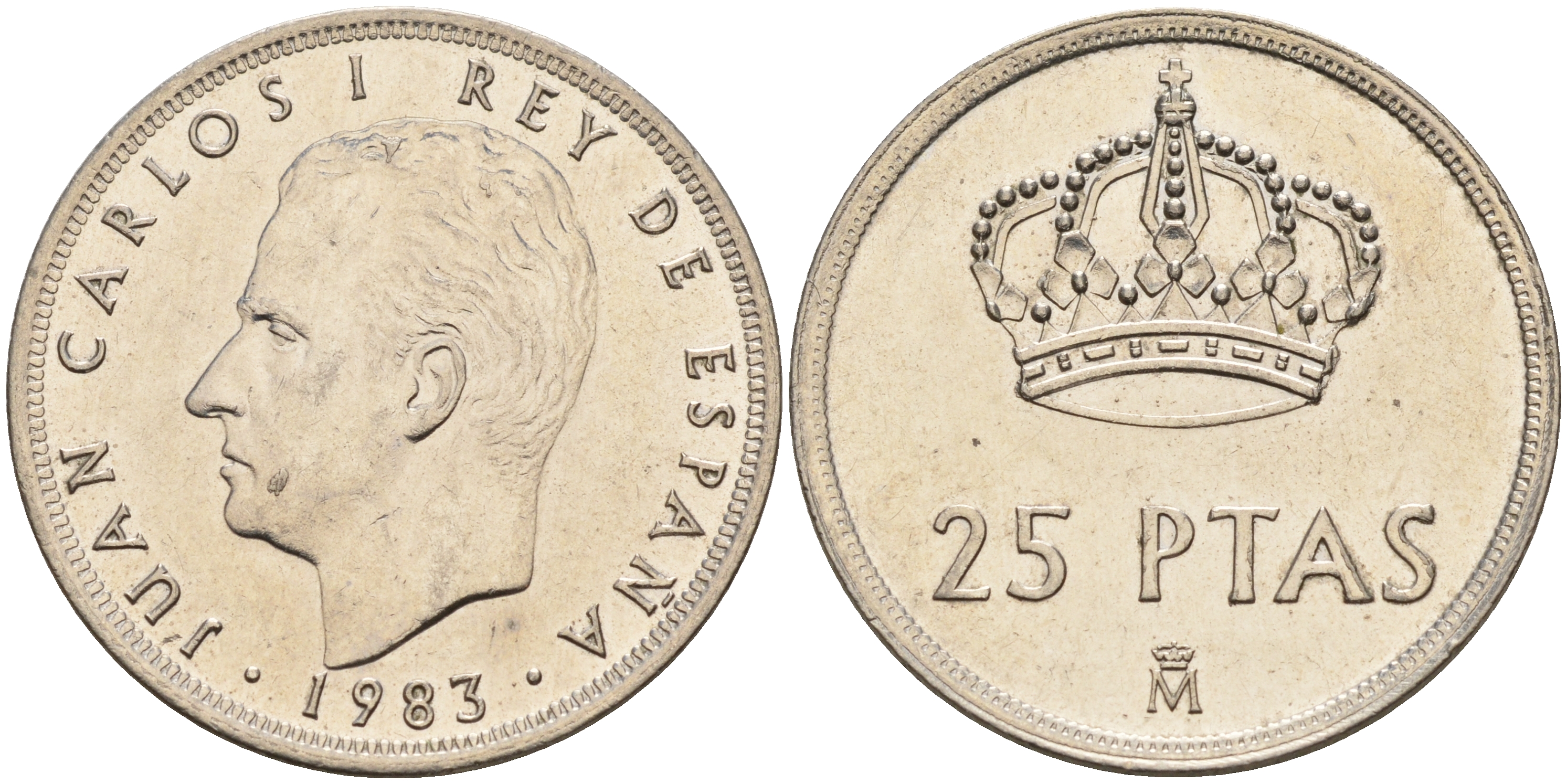 Испания 25 песет 1983 Хуан Карлос I (1975-2014) KM 824 медно-никель    4144-232