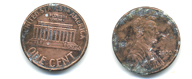 США 1 ЦЕНТ 2000 ЛИНКОЛЬН KM 201b цинк плакированный медью 86-422