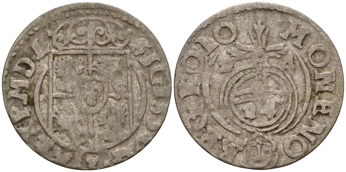 Польша 3 полкера (3 полторака - 1 крейцер) 1624 Сигизмунд III Ваза (1587-1632) Gorecki B.24, KM 41 серебро 4160-153
