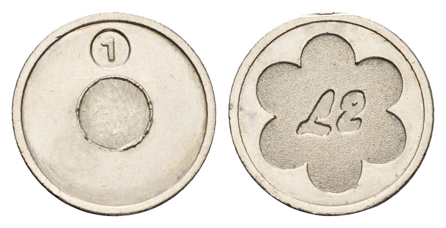 Италия жетон L2 диаметр 19,5 мм, вес 4,1 гр никель 4669-238