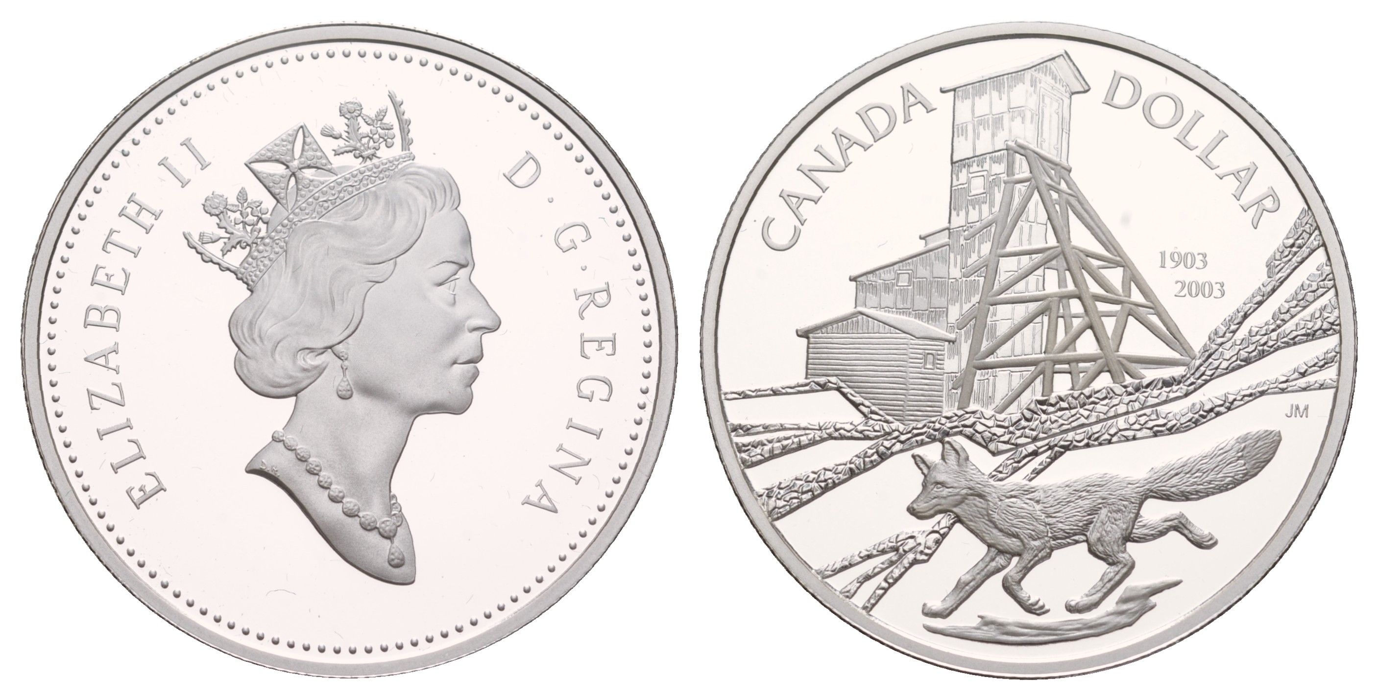 Канада 1 доллар 2003 100 лет добыче кобальта, в оригинальной коробке, с сертификатом KM 450 серебро PROOF 2-5-1-08