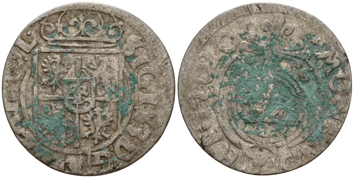 Польша 3 полкера (3 полторака - 1 крейцер) ND (1620-1627) Сигизмунд III Ваза (1587-1632) KM 41 серебро 4158-819