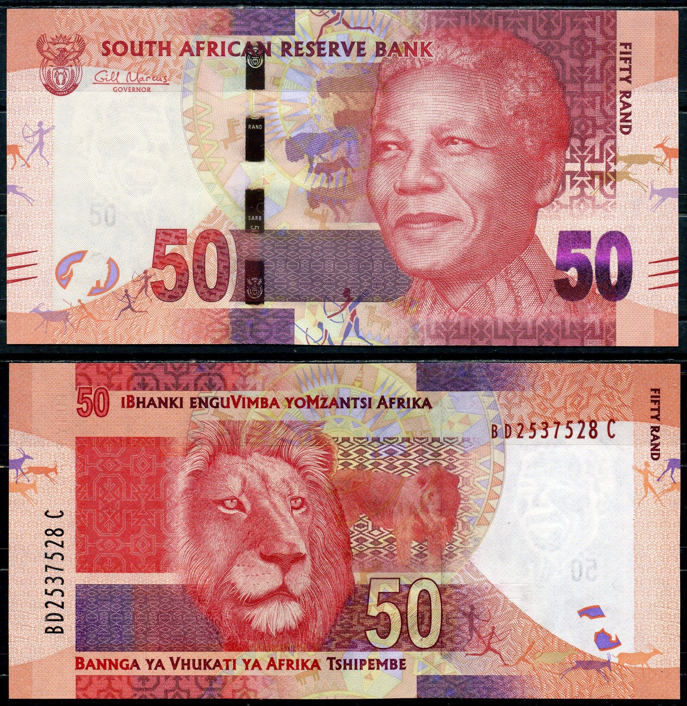 ЮАР 50 рандов ND (2012) Pick 135 бумага UNC (пресс) 7214-35-1-2