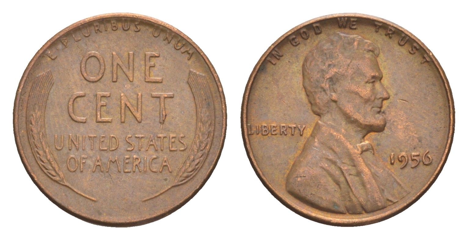 США 1 цент 1956 KM 132 бронза 4644-563