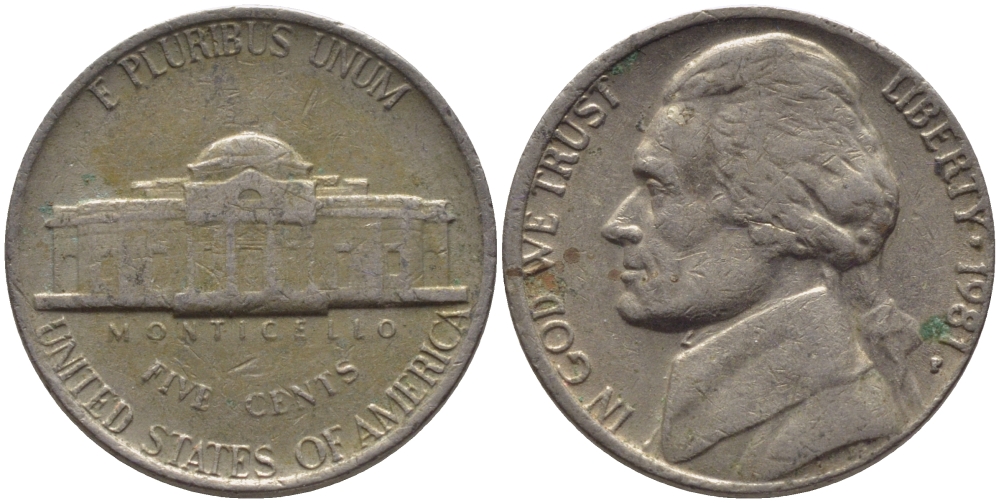 США 5 ЦЕНТОВ 1981 P, ДЖЕФФЕРСОН KM А192 медно-никель 31-642