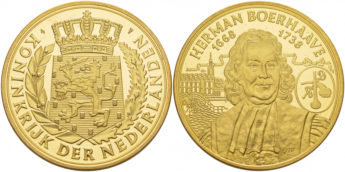 НИДЕРЛАНДЫ МЕДАЛЬ ГЕРМАН БОРХАВЕ (1668-1738) UNC 06-131-15