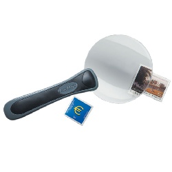 Лупа без оправы, 2,5-кратная, немецкое качество оптики, диаметр 75 мм. Leuchtturm. Германия. 301472