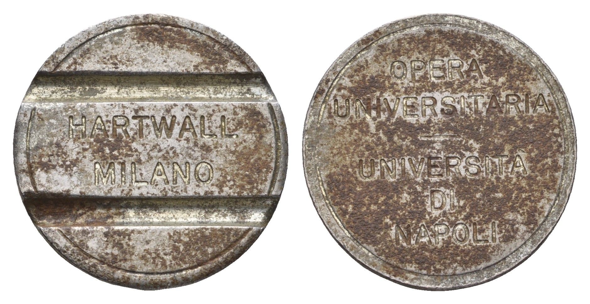 Италия, Перуджи жетон для прохода в университет оперы диаметр 24 мм, вес 6 гр нержавеющая сталь 4670-721