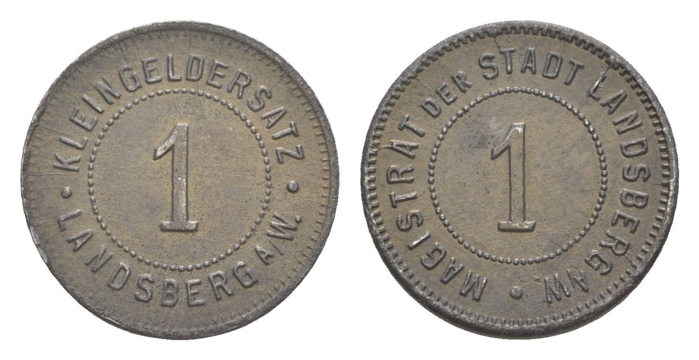 Ландсберг-ан-дер-Варте (Гожув-Велькопольски) 1 пфенниг ND (1917) Funck 270.6A, Men18 17840.5 железо 4580-267