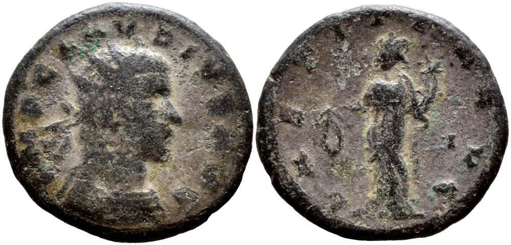 Римская Империя антониниан 269 Клавдий II Готский Very fine бронза 270-315