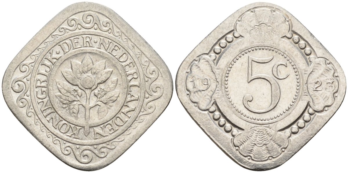 Нидерланды  5 центов 1923 KM 153 медно-никель 4132-311