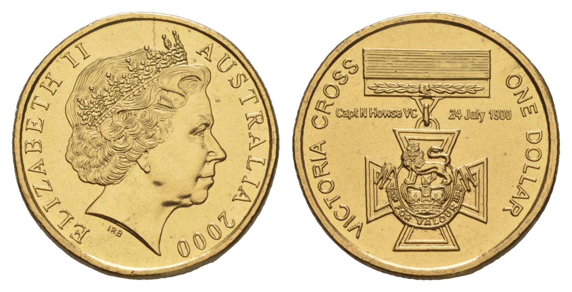 Австралия 1 доллар 2000 Крест Виктории KM 493 алюминиевая бронза 1521-731