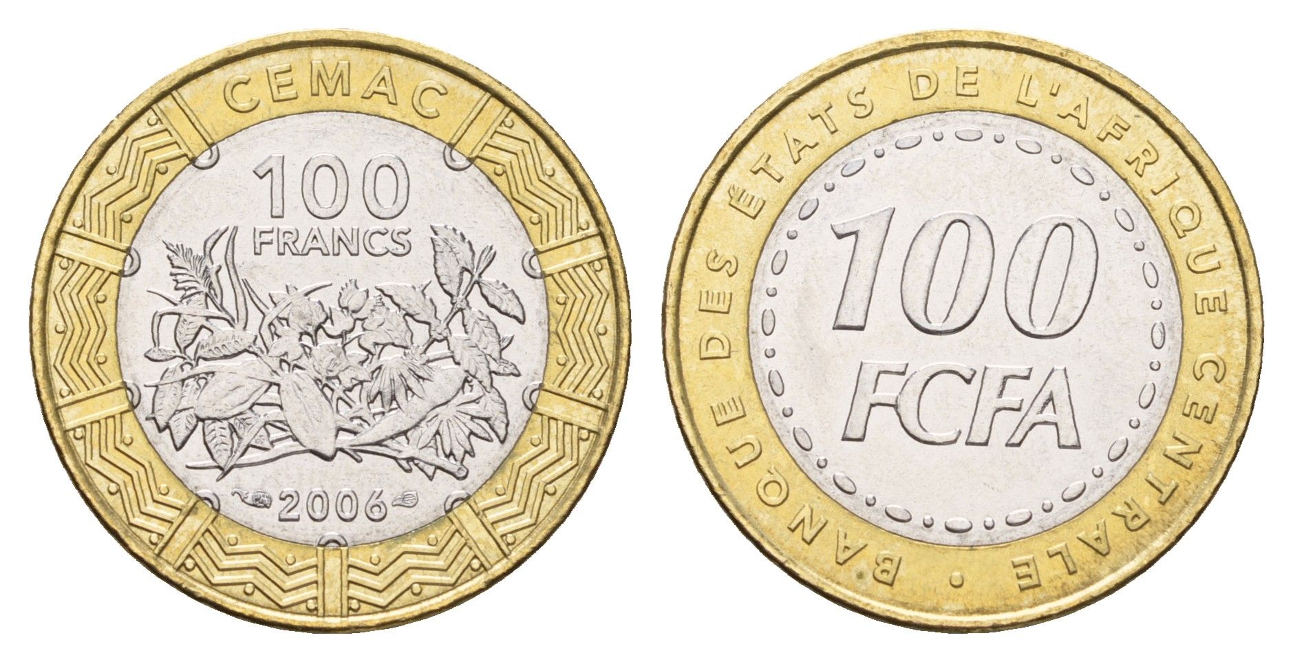 Центральная Африка (BEAC) 500 франков 2006 KM 15 биметалл UNC 4675-1032