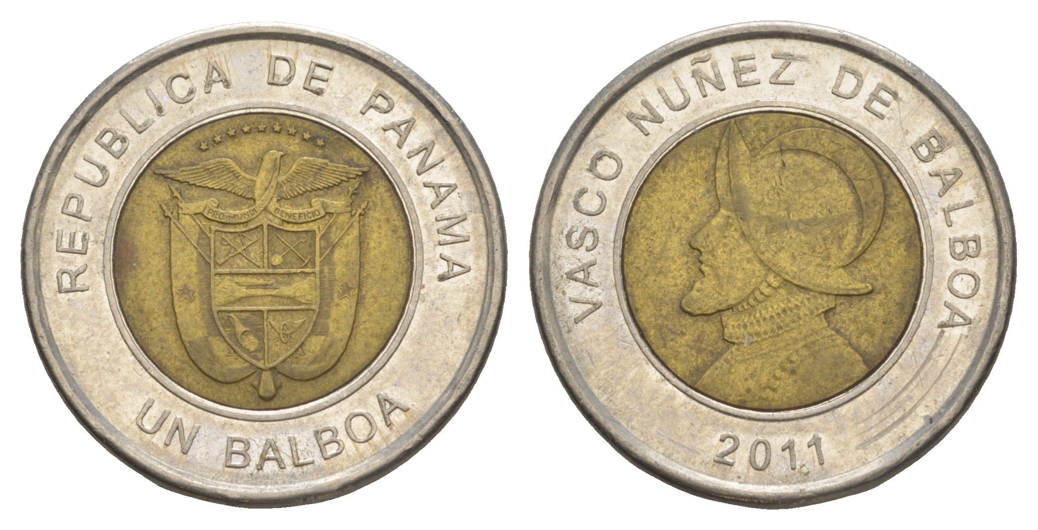 Панама 1 бальбоа 2011 KM 141 биметалл 4646-256