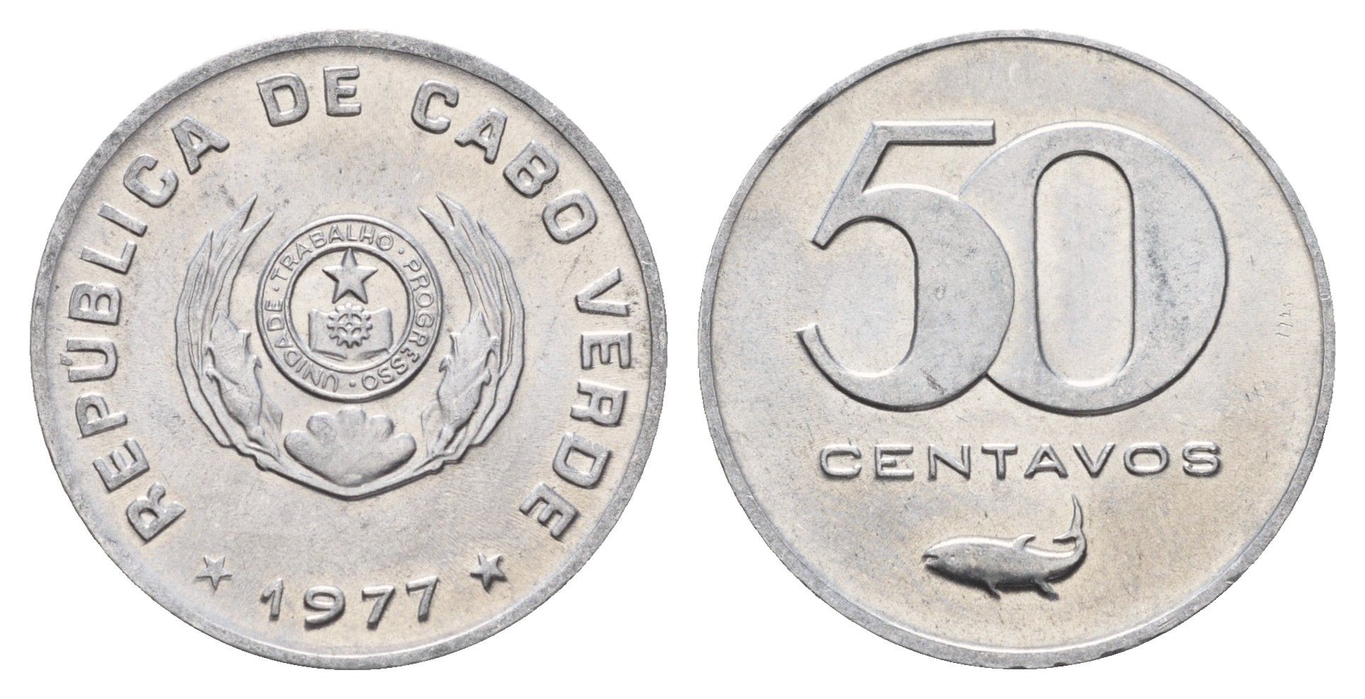 Кабо-Верде 50 сентаво 1977 KM 16 алюминий UNC 4678-1114