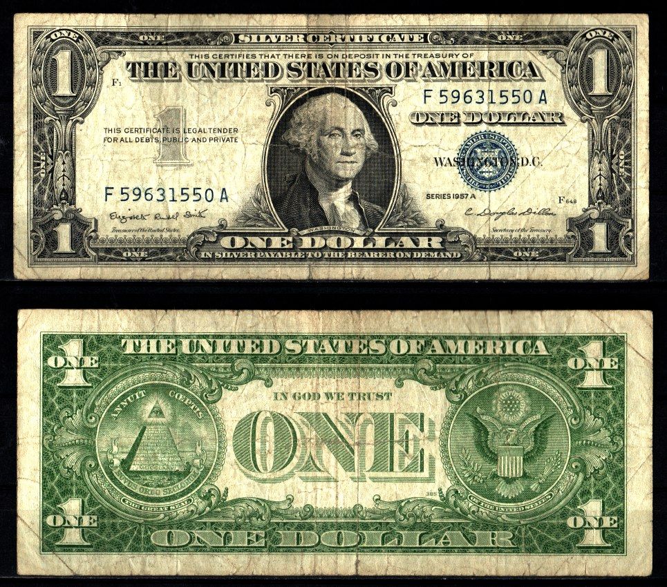 США 1 доллар 1957 Джордж Вашингтон Pick 419 a бумага 2119-10-1-2