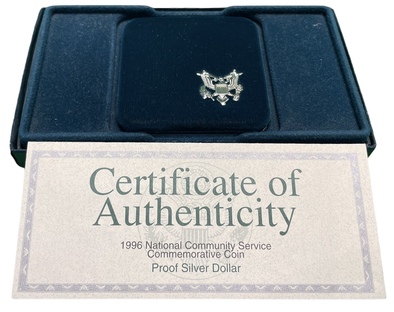 США 1 доллар 1996 S, Коммунальные службы США, в оригинальной коробке серебро PROOF 2-4-2-10