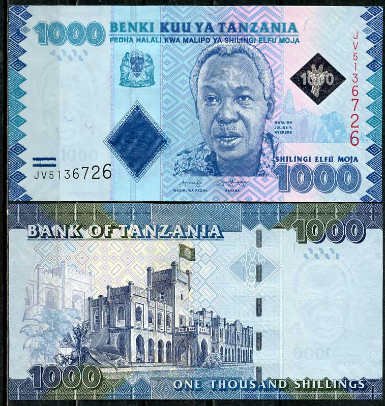 Танзания 1000 шиллингов 2019 Джулиус Ньерере, государственный дом, Дарессалам Pick 41 c  бумага  UNC (пресс) 448-175-1