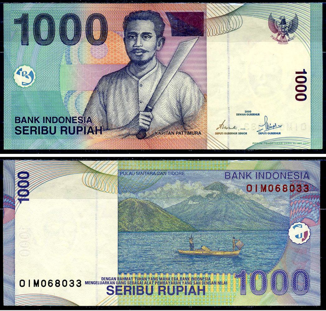Индонезия 1000 рупий 2000 Pick 141a бумага 6280-66-3-2