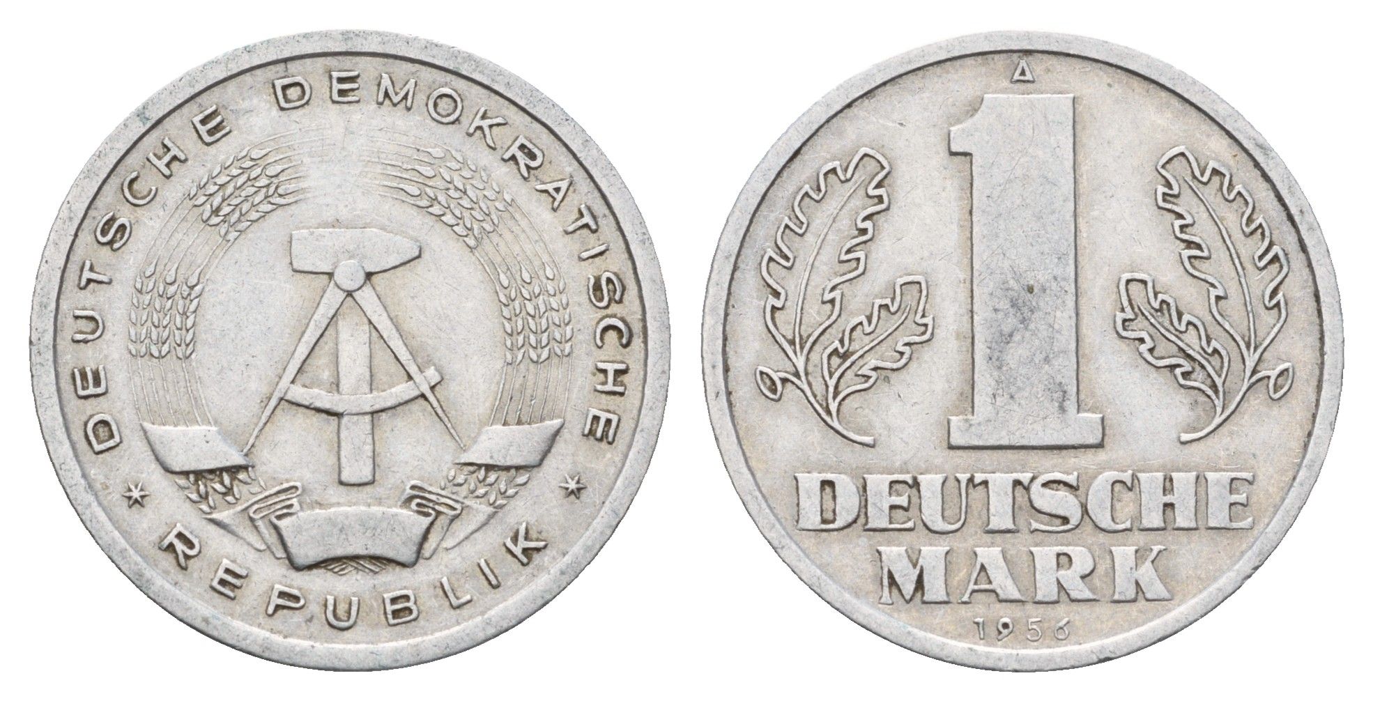 ГДР 1 марка 1956 A KM 13 алюминий 4616-355