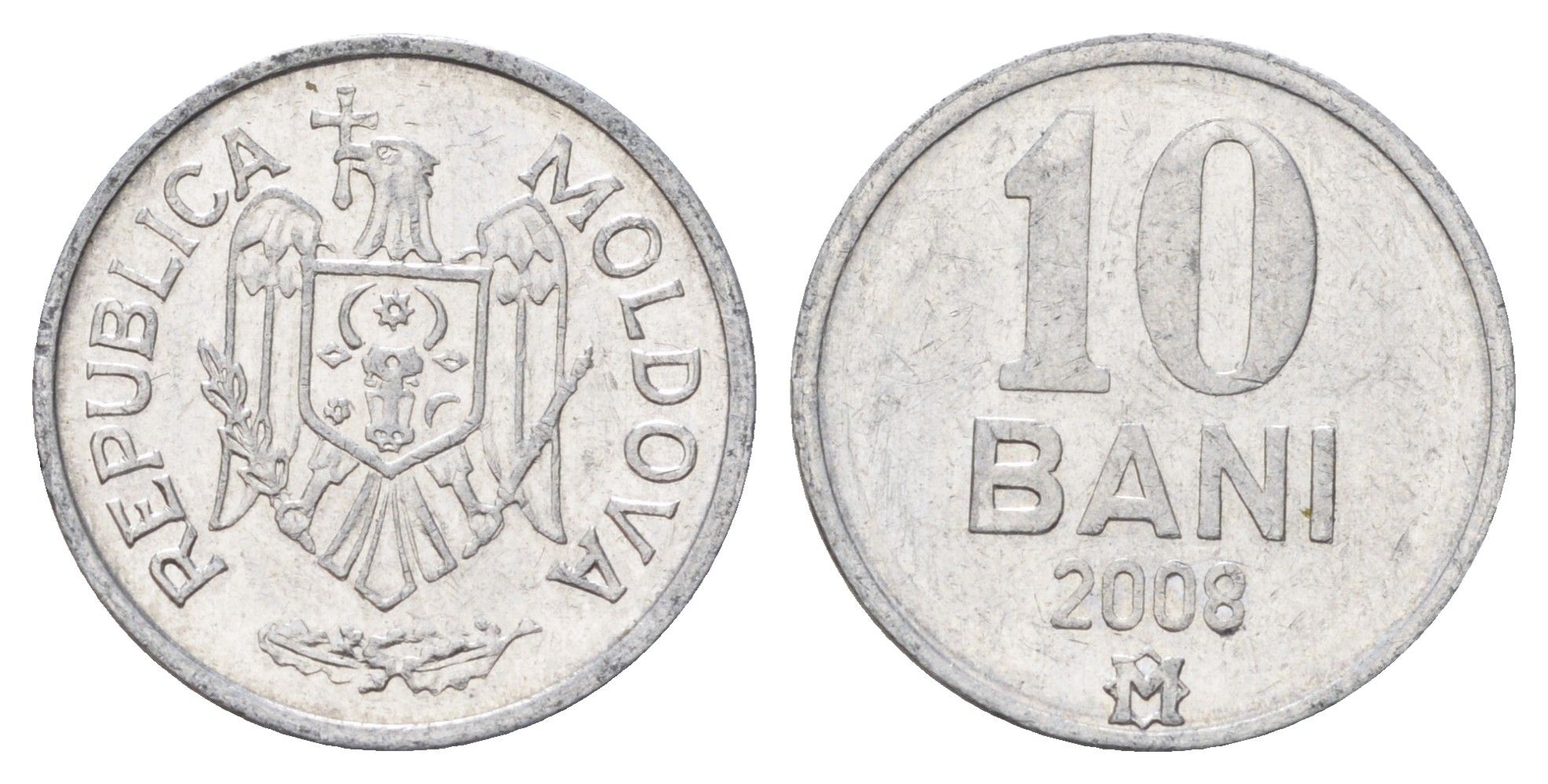 Молдавия (Молдова) 10 бань (бани) 2008 KM 7 алюминий 4682-112