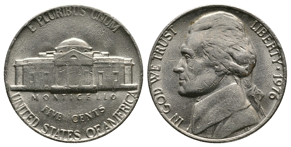 США 5 ЦЕНТОВ 1976 KM А192 медно-никель 89-512