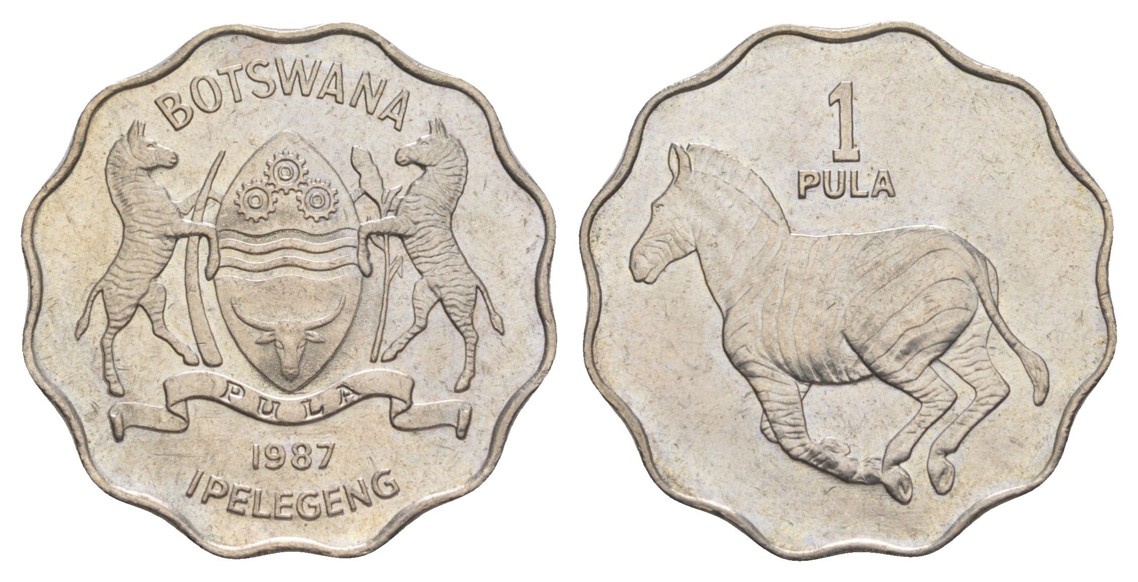 Ботсвана 1 пула 1987 KM 8 медно-никель UNC 4389-221