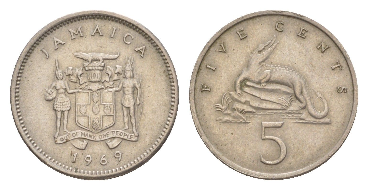 Ямайка 5 центов 1969 KM 46 медно-никель aUNC 4649-1027
