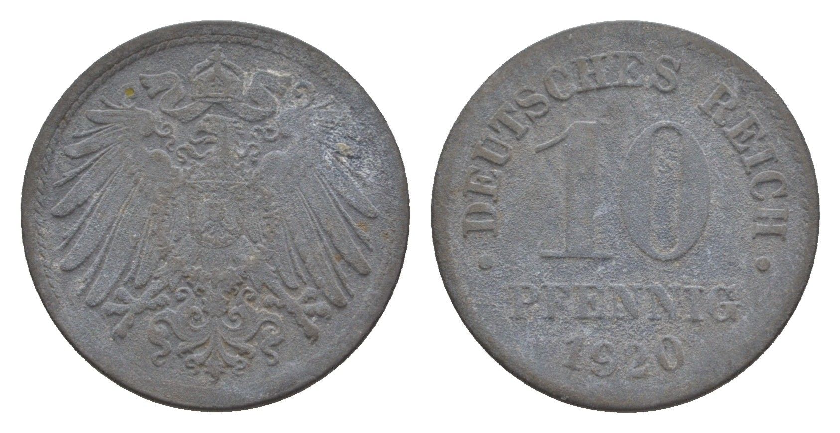 Германия 10 пфеннигов 1920 KM 26, J. 299 цинк 4659-154