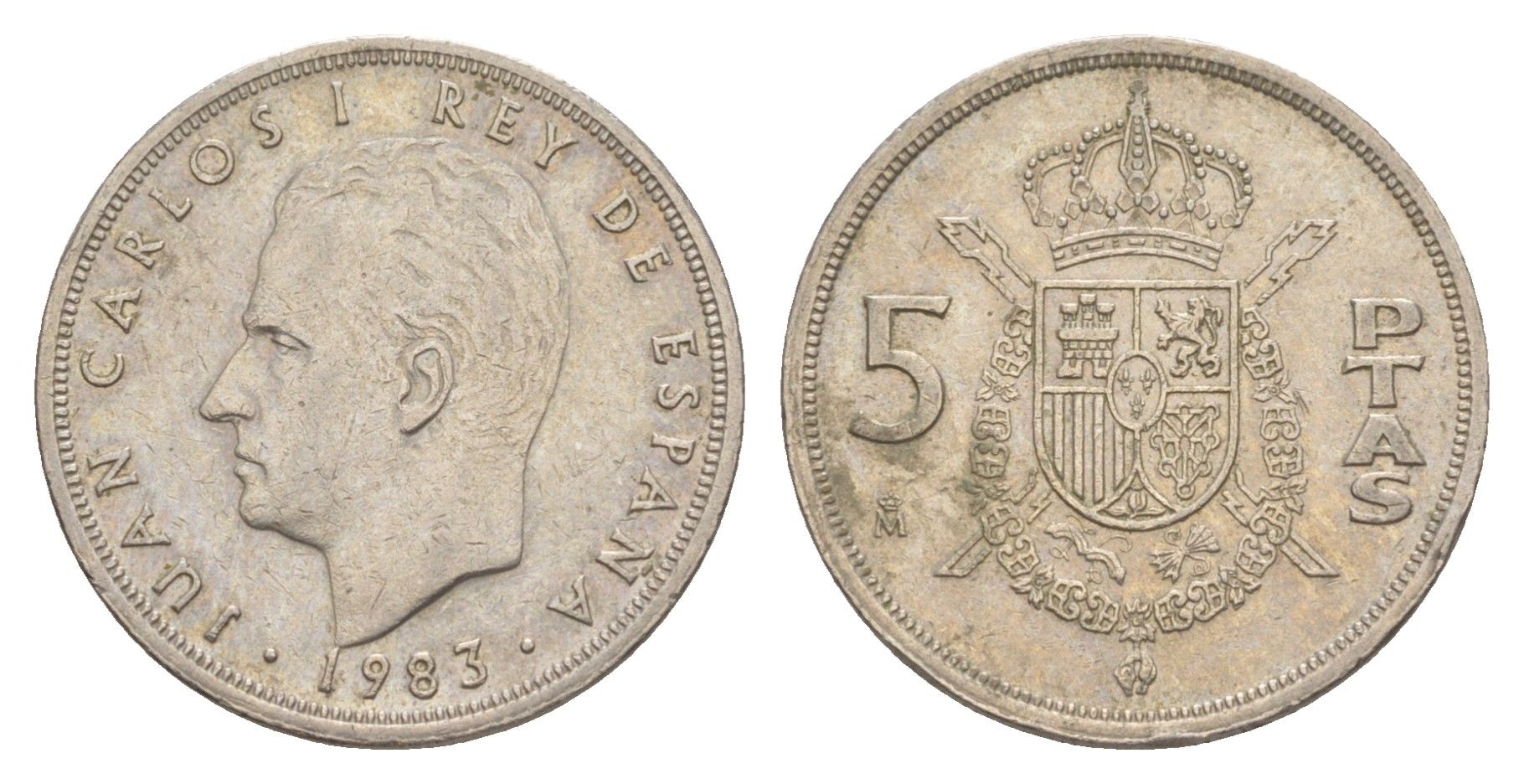 Испания 5 песет 1983 Хуан Карлос I (1975-2014) KM 823 медно-никель 4650-124