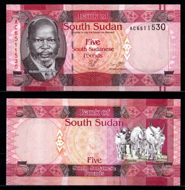 Судан 5 фунтов ND (2011) Pick 6 бумага UNC (пресс) 7217-10-1-2