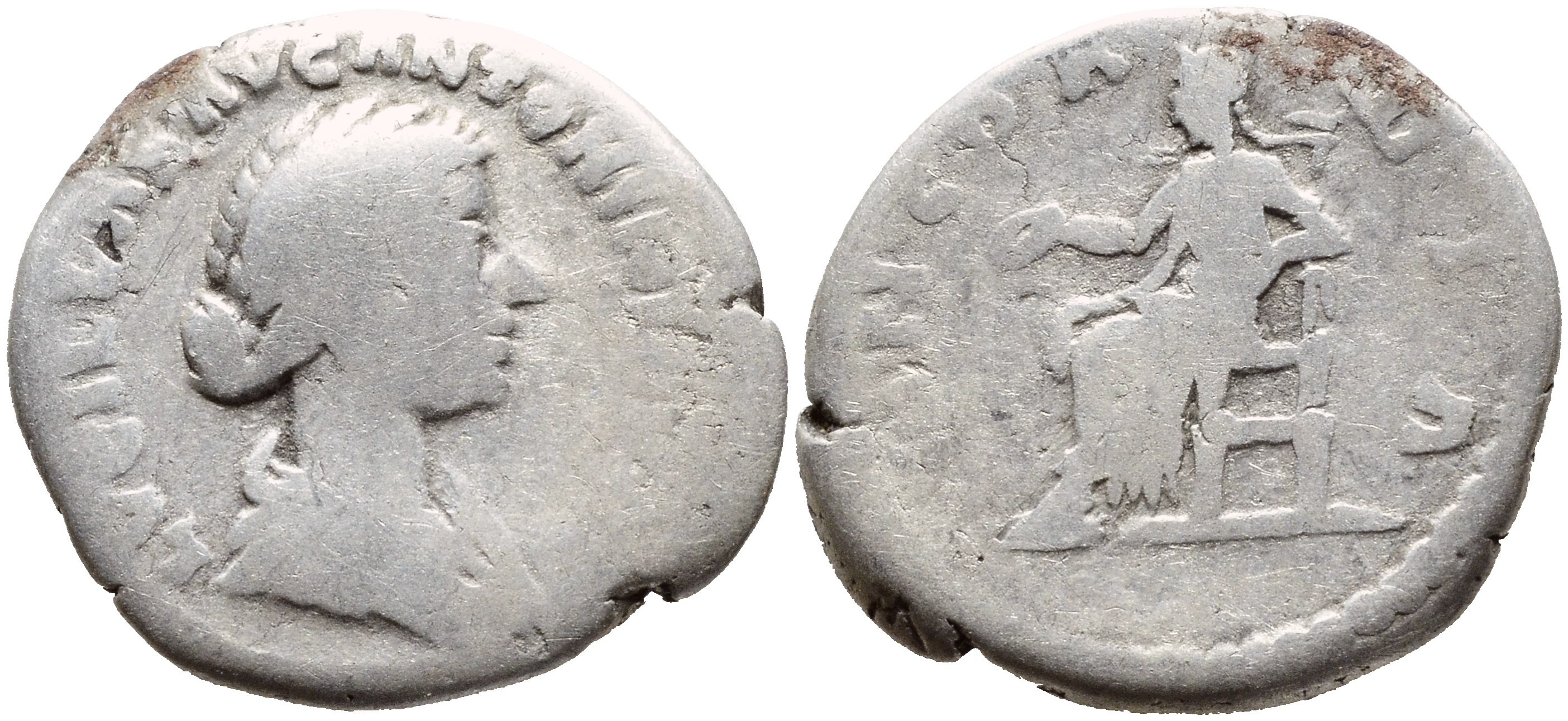 Римская Империя денарий 161-169 Луцилла, жена Луция Вера fine серебро 270-232