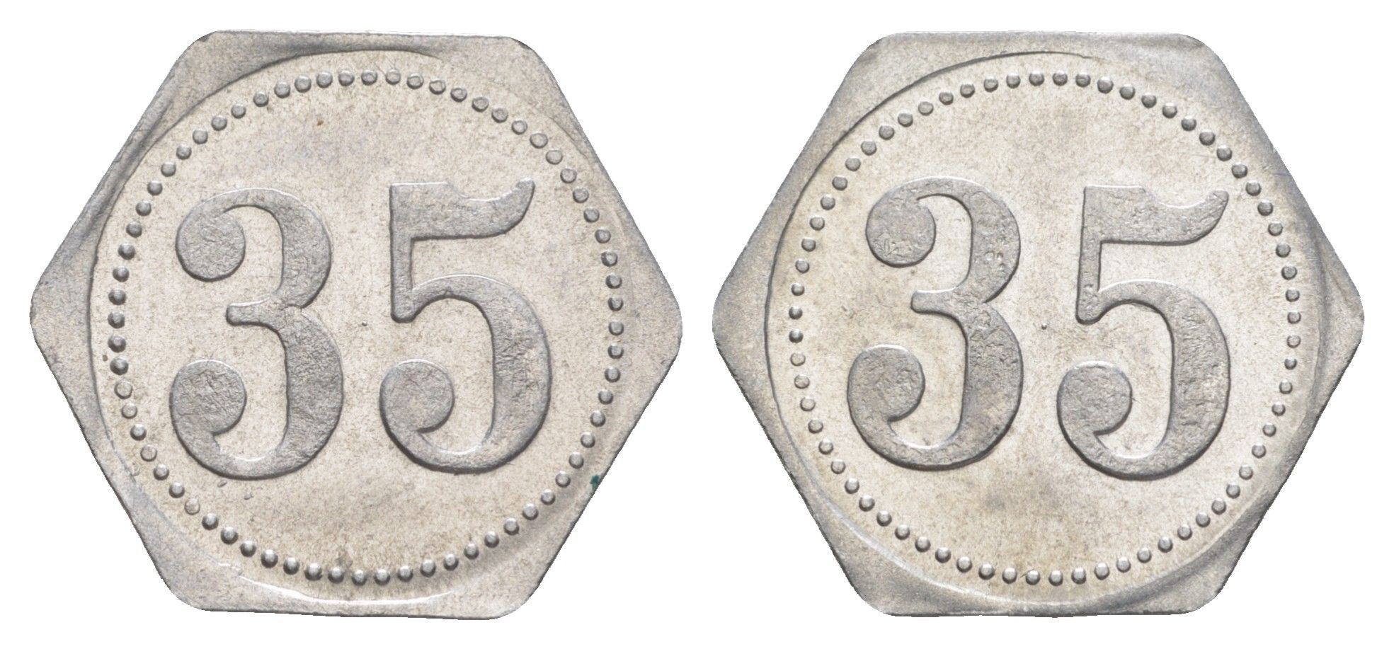 Германия жетон в 35 пфеннигов для приобретения "стакана пива" ND размер 21,5x21,5 мм, вес 0,97 гр алюминий UNC 4638-916