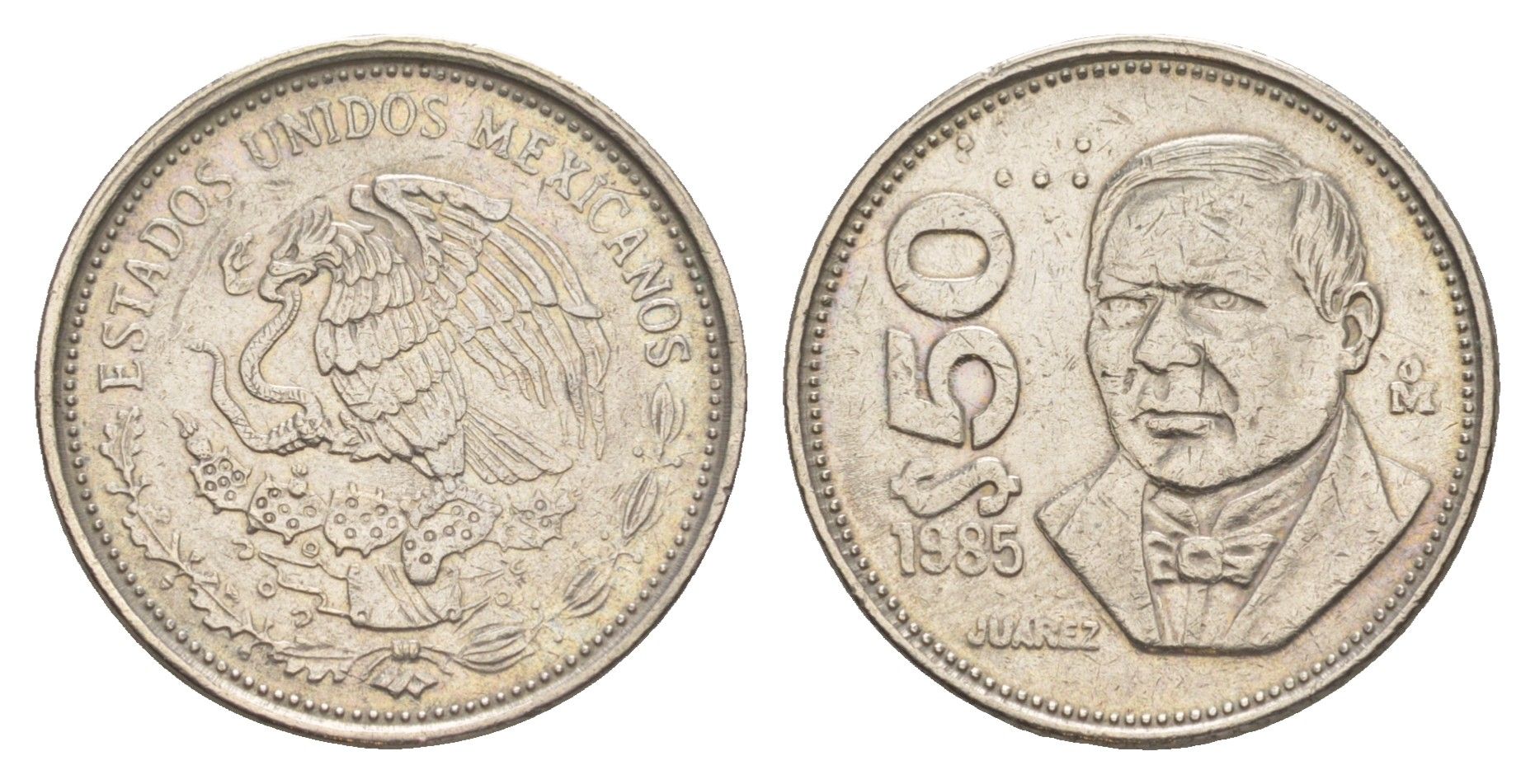 Мексика 50 песо 1985 Mo KM 495 медно-никель 4637-743