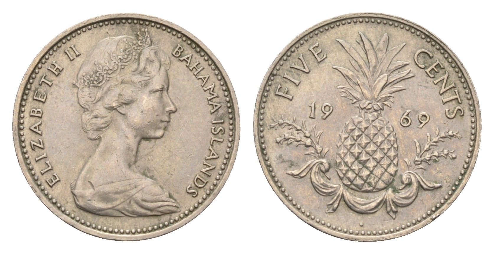 Багамские острова (Багамы) 5 центов 1969 KM 3 медно-никель 4679-611