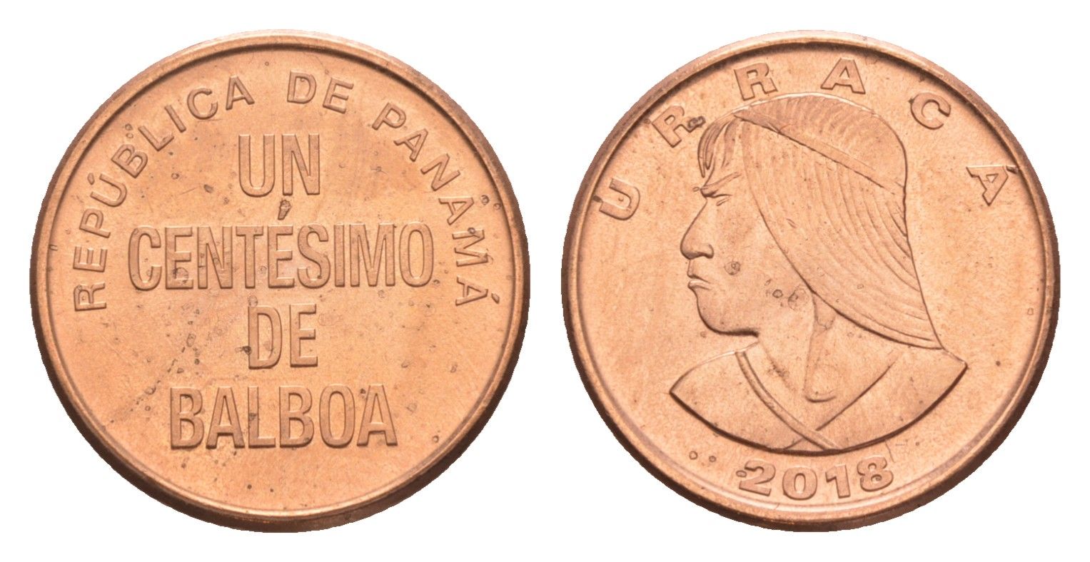 Панама 1 сентесимо 2018 Уррака KM 125 цинк плакированный медью UNC 4643-1234