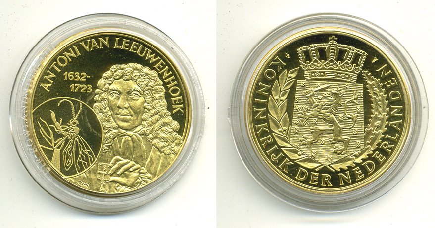 НИДЕРЛАНДЫ МЕДАЛЬ АНТОНИ ВАН ЛЕВЕНГУК (1632-1723) UNC 06-130-34