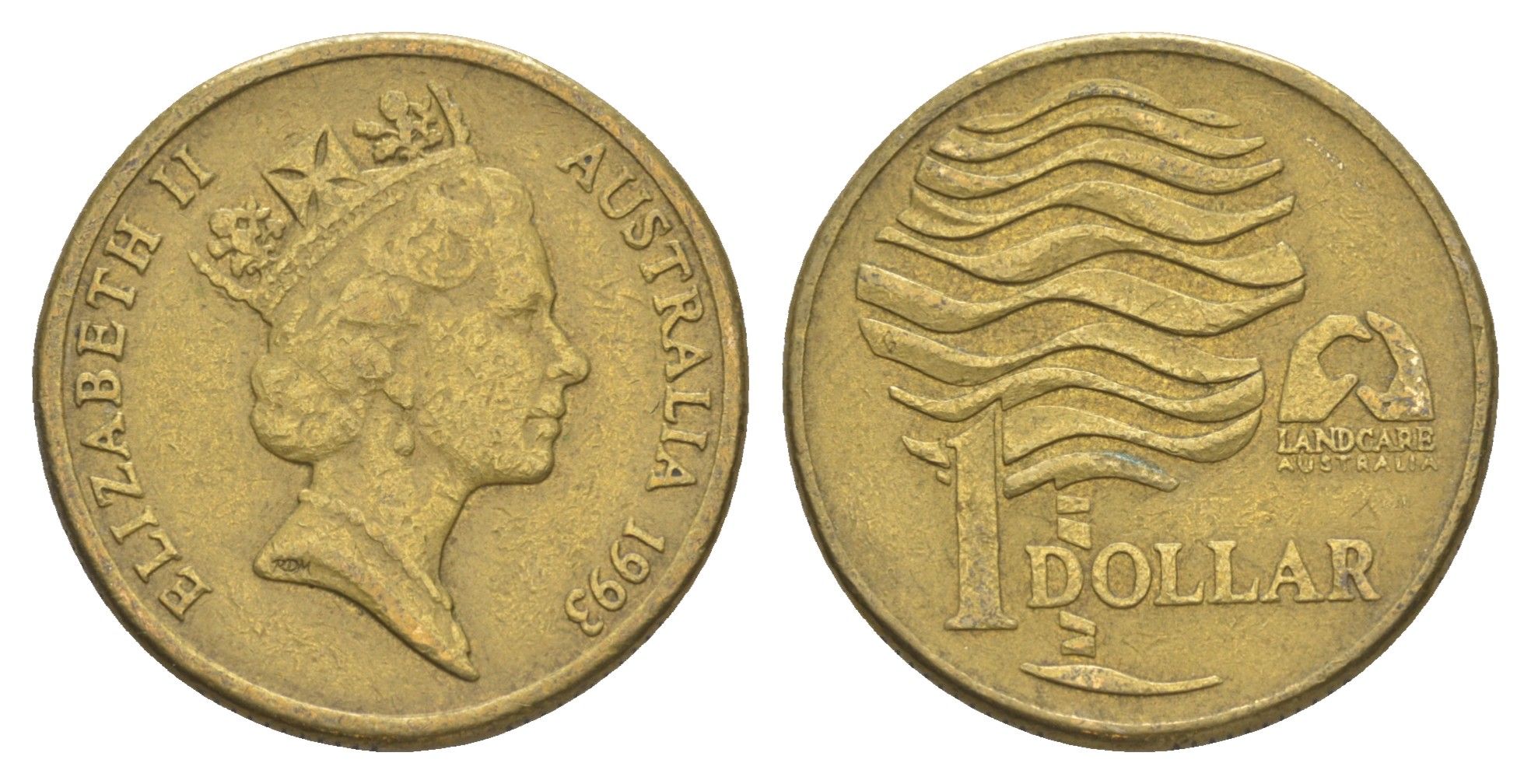 Австралия 1 доллар 1993 Landcare Australia — организация по защите окружающей среды KM 208 алюминиевая бронза 4652-217